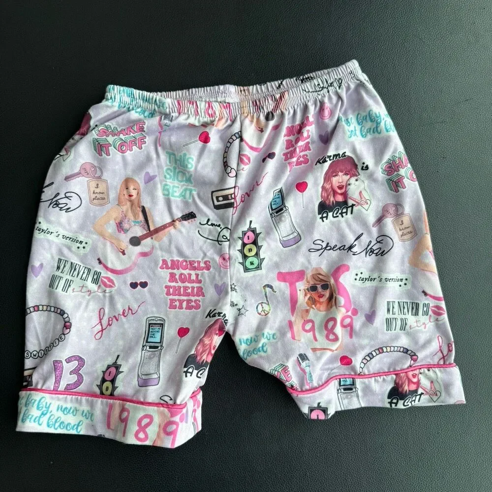 Taylor Swift Inspired Kids Pajamas Set Eras 1989 Lover Size 4XL Age 8-9Y Cotton
